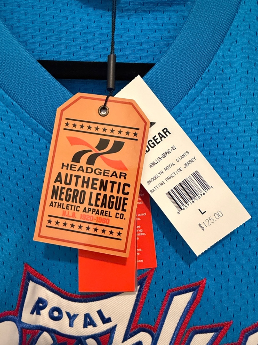 ⚾️💪🏾⚾️ Brooklyn Giants Men's Blue Baseball Jersey - Size L - Picture 3 of 10